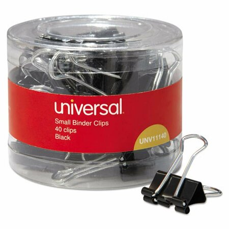 UNIVERSAL OFFICE PRODUCTS UNV Small Binder Clips, Black, 40PK UN471507